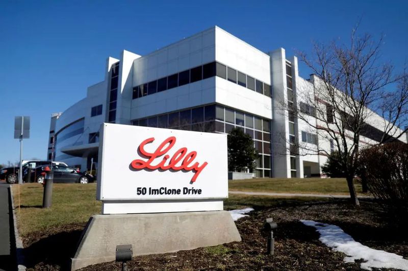An Eli Lilly and Company pharmaceutical manufacturing plant is pictured in Branchburg, New Jersey